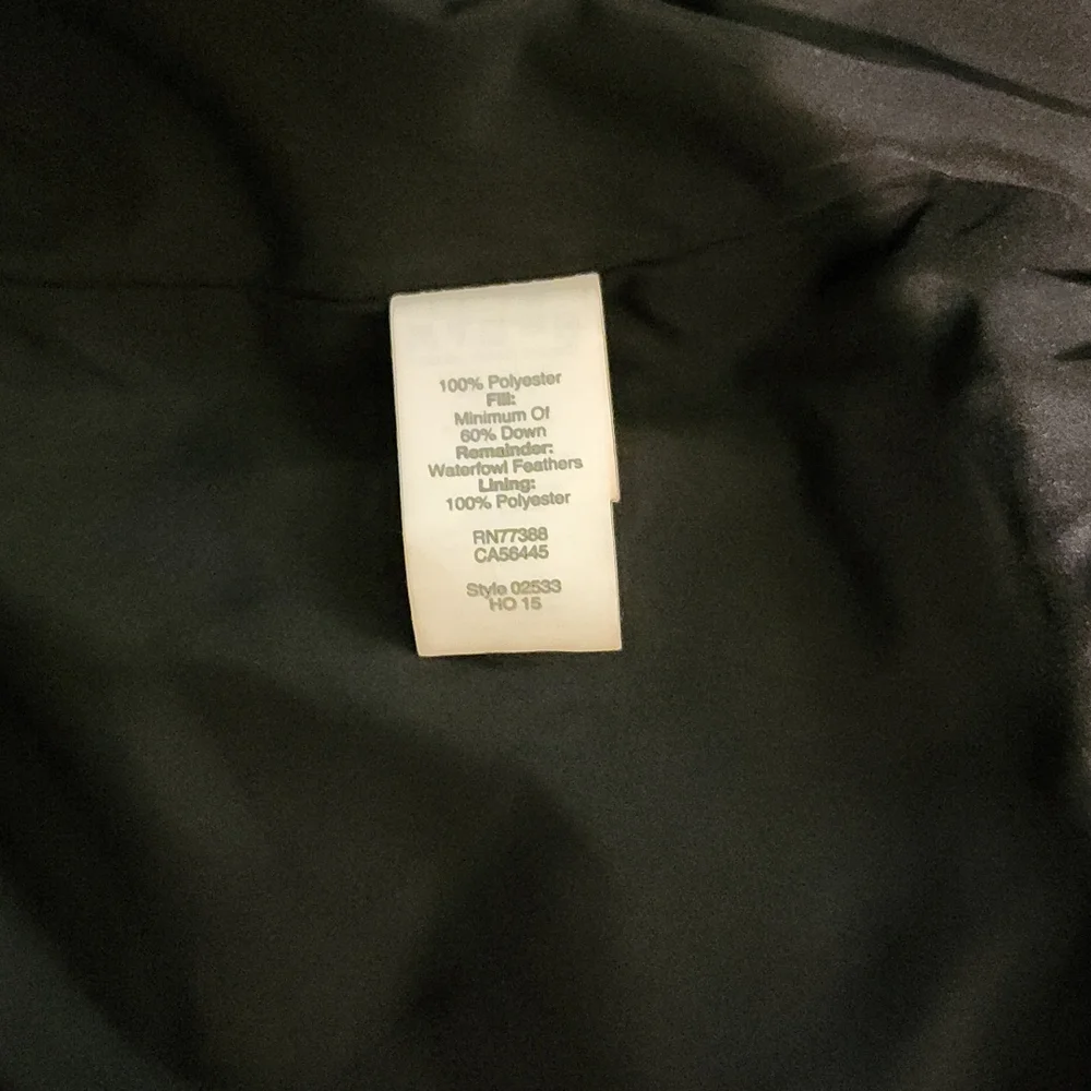 J.CREW Womens Small Printed Quilted Down Puffer Vest Herringbone Full Zip - Picture 3 of 5